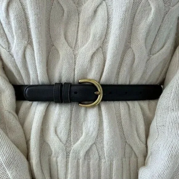 Coach Black Belt with Gold Buckle - Picture 2 of 5